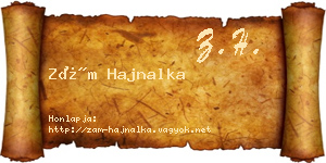 Zám Hajnalka névjegykártya